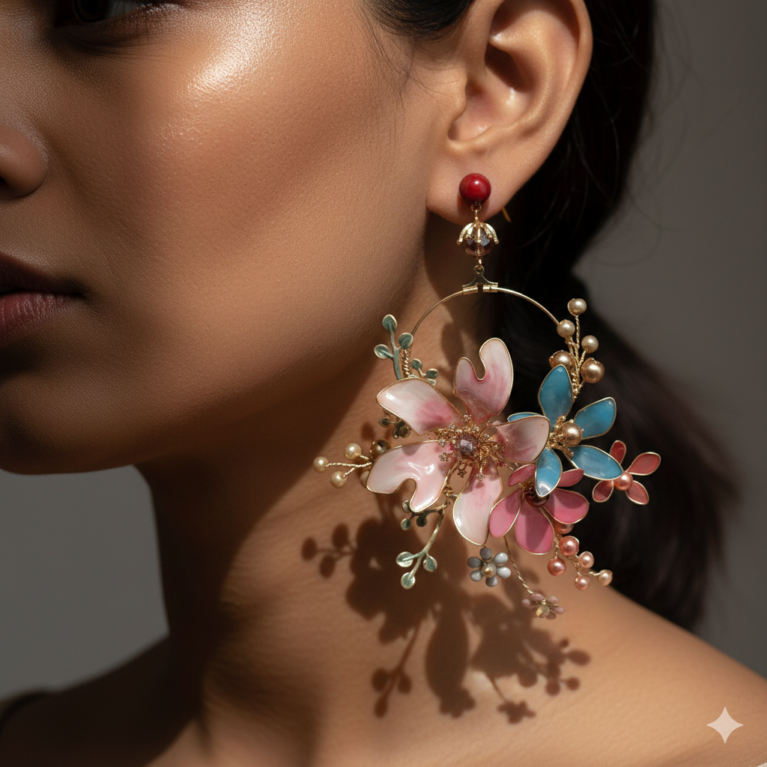 Beaded double necklace